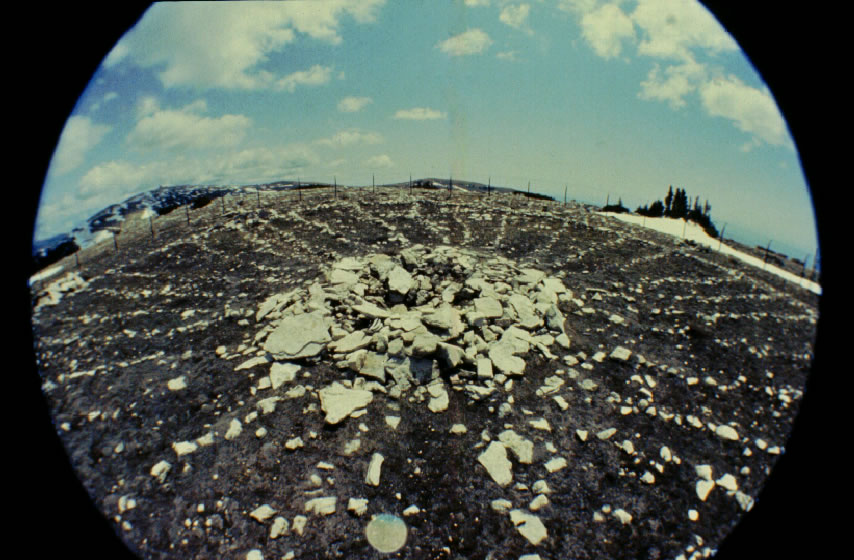 Small image of the view of the Medicine Wheel at the top of the Big Horn Mountain