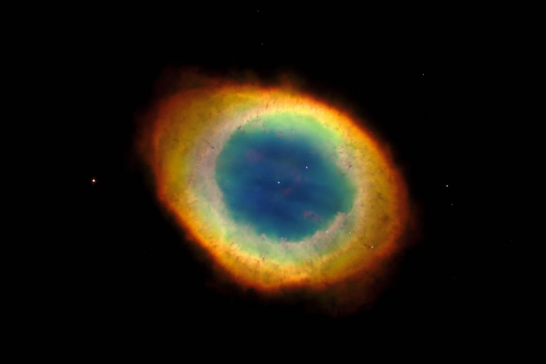 The Ring Nebula in full color.