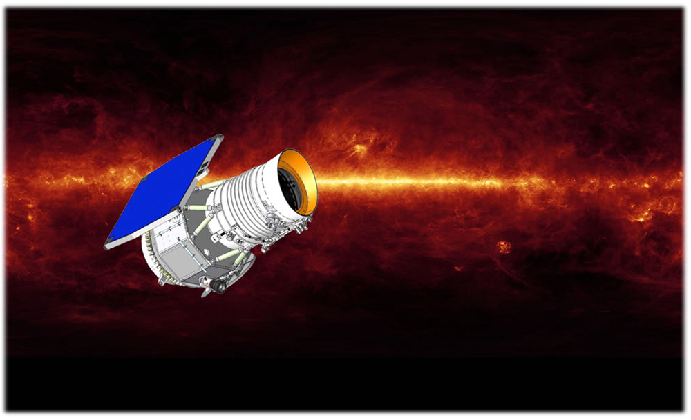 An artist rendition of the Wide-Field Infrared Survey Explorer (WISE) satellite.