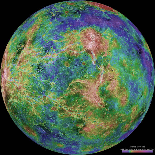 Radar view of Venus (Magellan Mission)