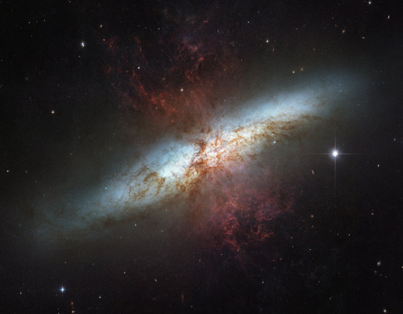 M82, Starburst Galaxy in Ursa Major (Irregular)