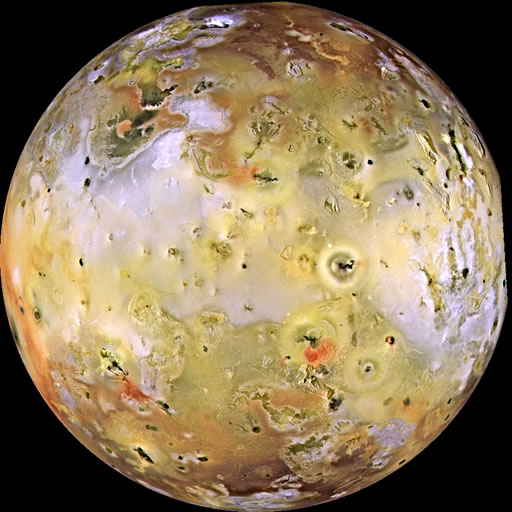 Global Io in Color (NASA Galileo mission)