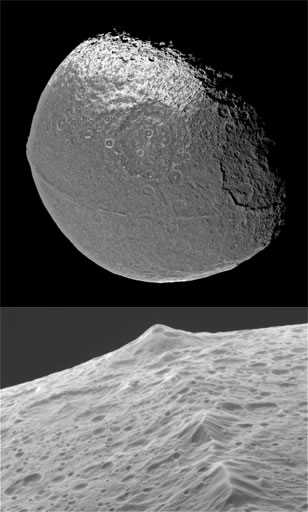 Ridge on Iapetus (NASA Cassini mission)