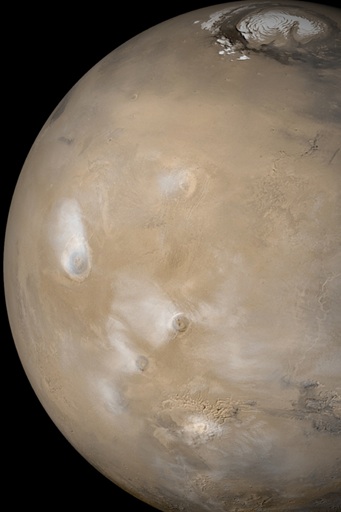 Mars Volcanoes— image from Mars Global Surveyor