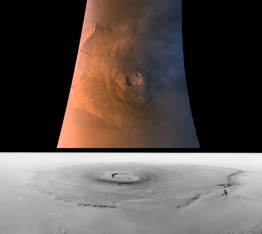Olympus Mons Caldera — Mars Global Surveyor