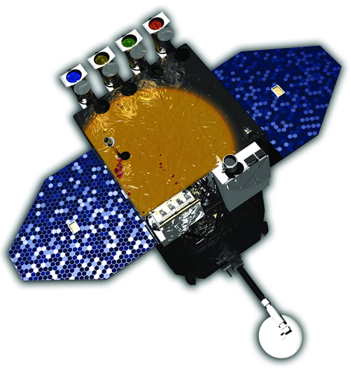 Artist rendition of the Solar Dynamics Observatory (SDO) spacecraft.