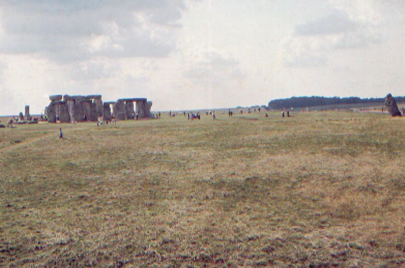 Stonehenge with the “Heel Stone” at the Far Right.