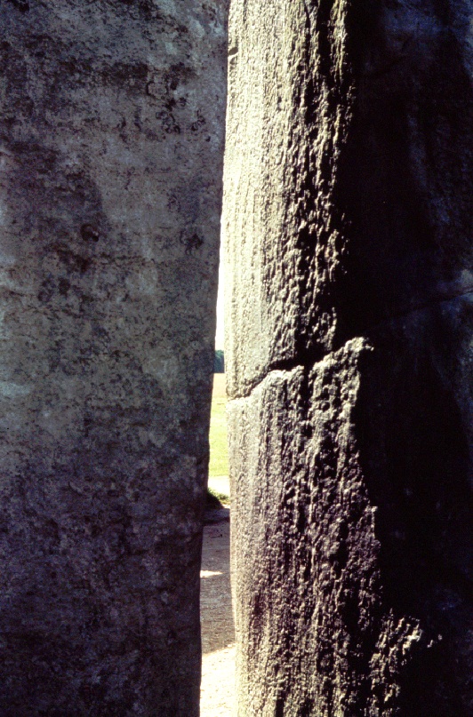 Photograph of the view using the second possible alignment through the same trilithon which is also obscured.